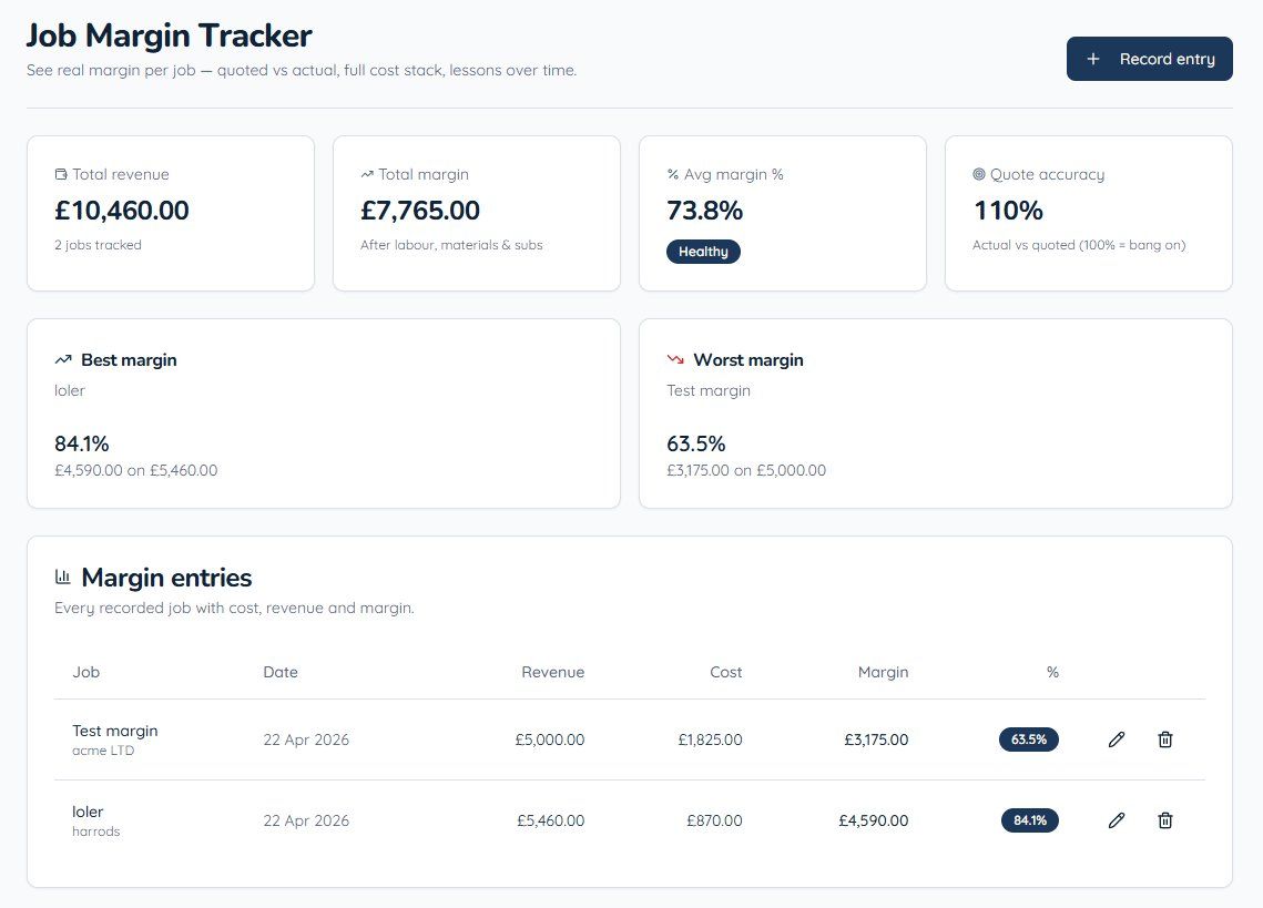 Job Margin Tracker