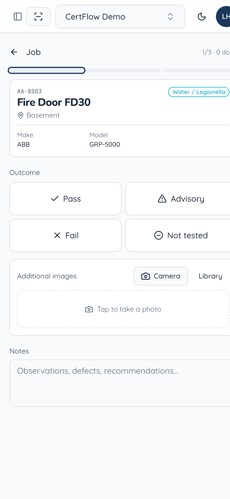 The mobile and offline app: Run the inspection in the field, online or offline